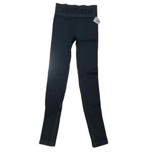 NWT-Vanquish- Allure-Ribbed Black Seamless Leggings-Size-Small